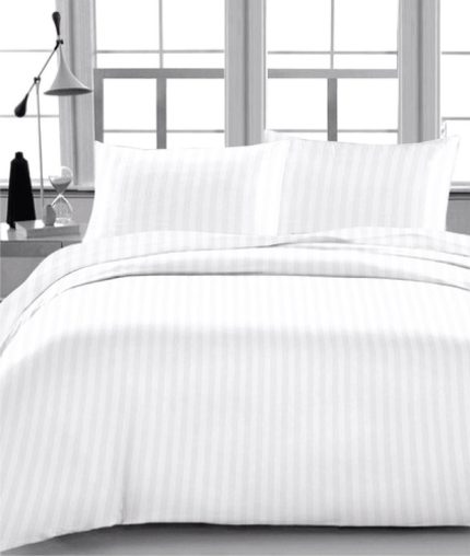 Set 50 Lenjerii Hotel Satin Damasc Premium King Size + 100 Fețe Pernă 50×70 Cadou